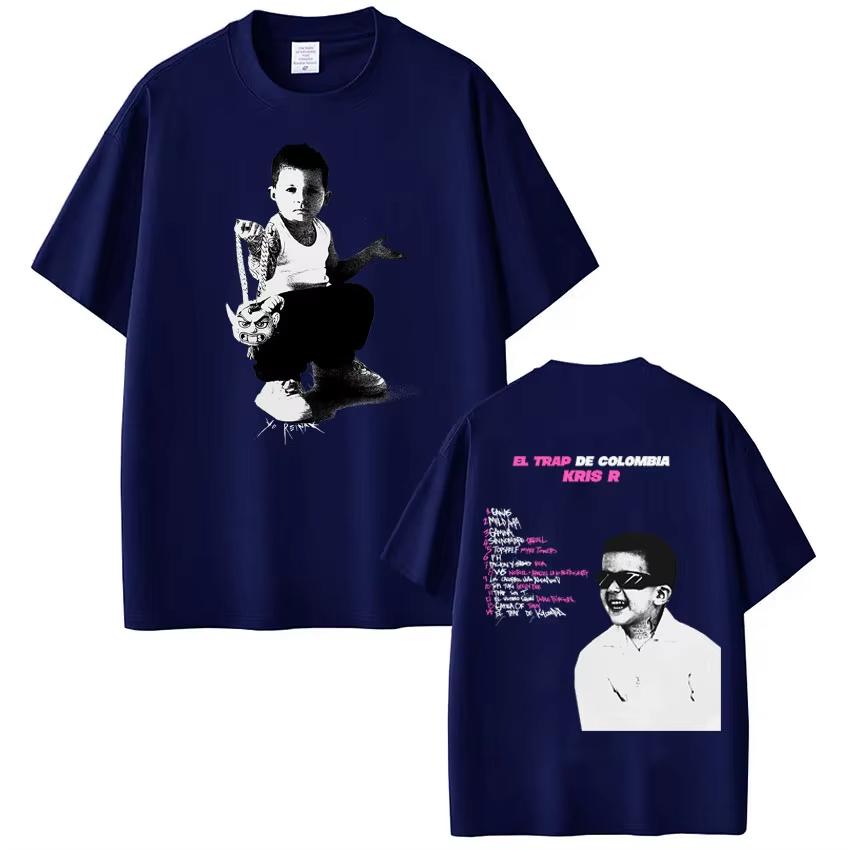 Rapper Kris R New Album 2026 Print Tshirt Men Women Fashion Vintage Tshirt Summer Shortsleeved Top Casual pure Cotton Tshirt