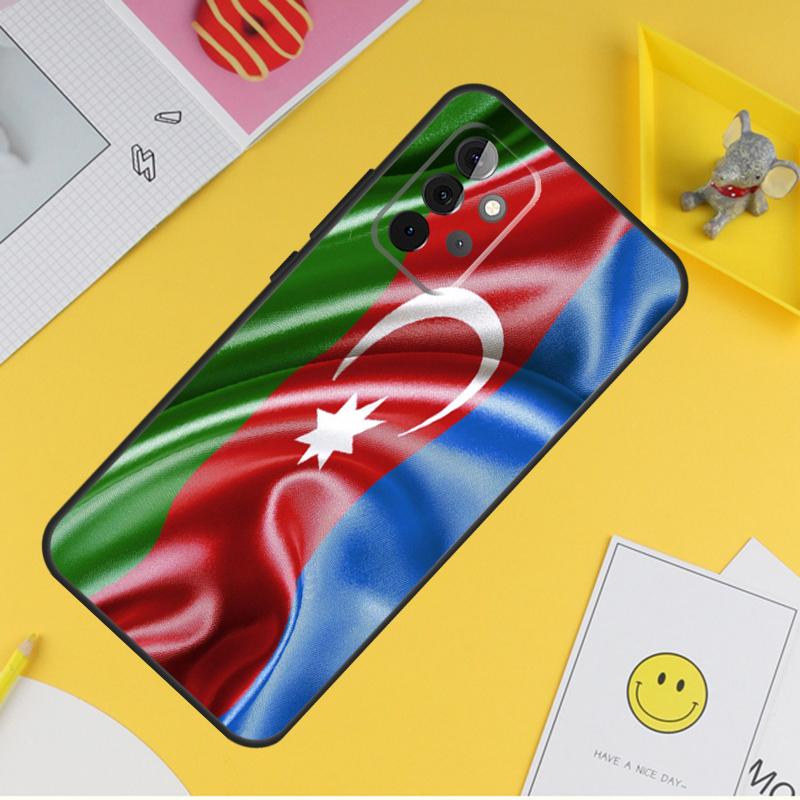 Azerbaijan Flag Cover For Samsung Galaxy A34 A35 A14 A15 A25 A53 A33 A13 A52 A32 A12 A51 A71 A54 A55 Case