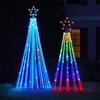 LED Christmas Tree Lightshow String Waterfall Star Lights Outdoor Colourful Multicolor For Garden Yards Wedding Party EU Plug