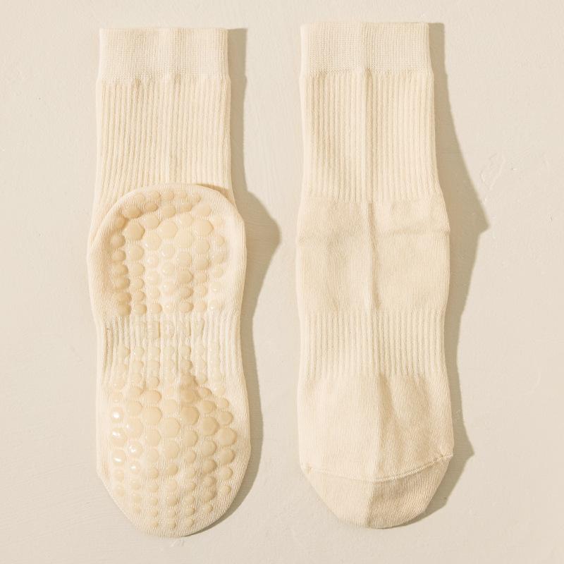 Носки для йоги Женские профессиональные спортивные носки до середины икры с противоскользящим эффектом Весна и осень Пилатес Фитнес Летние шорты-акула Длинные носки