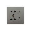 DepoGuye AC 110-250V UK Standard Socket Panel, 5V 2.1A Dual USB Mobile Phone Charger International Universal Power Outlet 86mm
