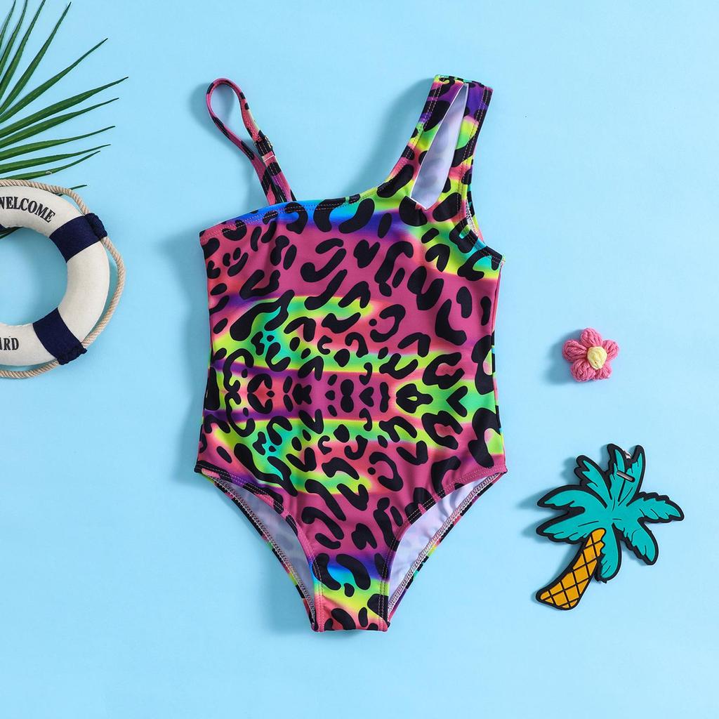 One-Shoulder Floral Strappy Swimsuit