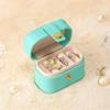 Square PU Leather Earrings Ring Storage Box Ring Jewelry Organizer Mini Ring Box Storage Container