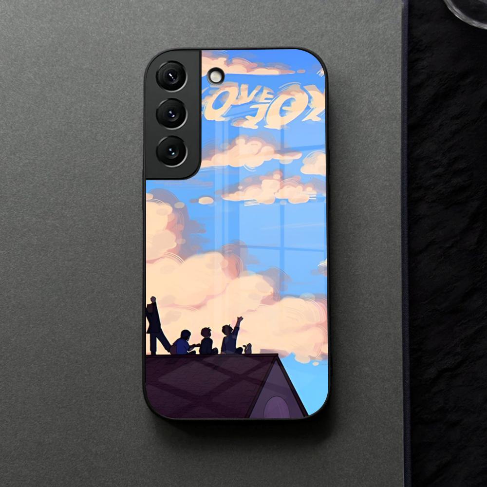 Мультяшный Чехол для Телефона Lovejoy Band Стекло Для Samsung Galaxy S21 S26 S25 S22 S20 S24 S23 Ultra Fe Plus A16 A34 A54 A24 Coque