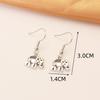 Bohemian Elephant Dangle Earring for Women Lovely Simple Retro Copper Color Ear Zircon Wholesale Christmas Gift