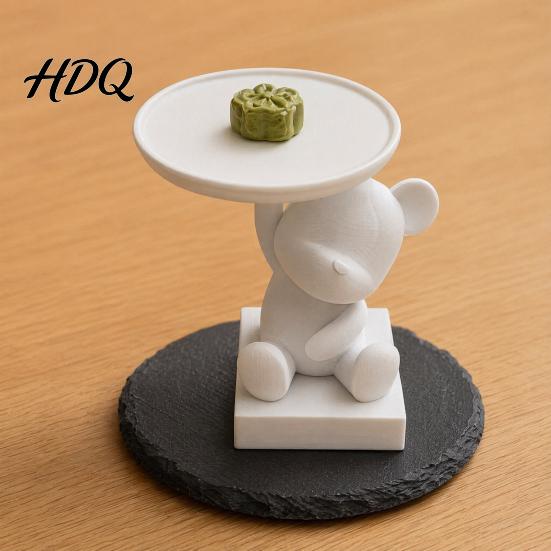 Поднос Белый Медведь 3D-печать Лоток для хранения Милый Животный Держатель для колец