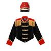 Boys Girls Drum Major Team Uniform Nutcrackers Costume Set Marching Band Tassel Jacket Coat Hat Outfits for Drummer Performance