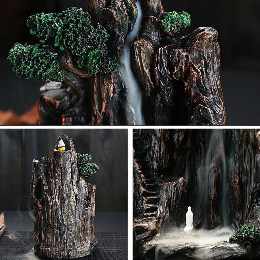 Backflow Incense Burner Waterfall Incense Holder Resin Home Decor