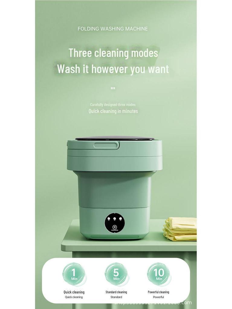 Компактная складная стиральная машина — идеально подходит для дома, общежития или детской прачечной