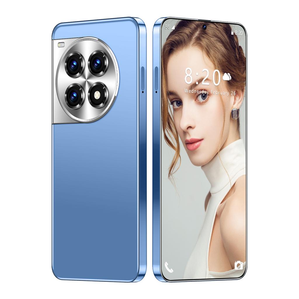 S12 Plus 5G Smartphone - 7.3-inch Large Screen, 2GB RAM + 16GB ROM, Premium Circular Camera Design
