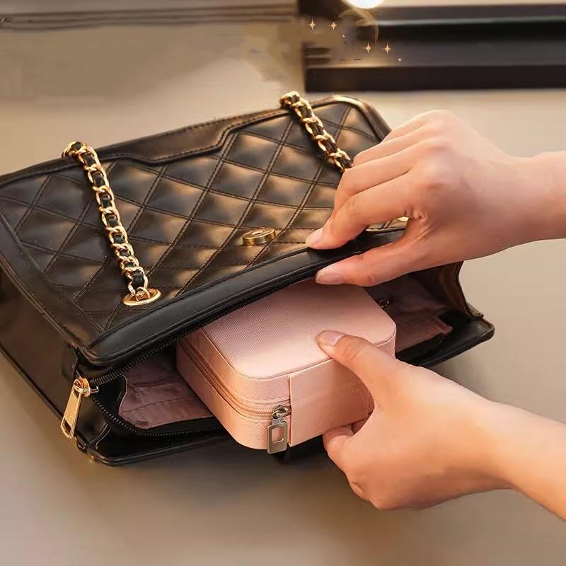 Дорожный небольшой органайзер для ювелирных изделий, портативный держатель для хранения колец, сережек, ожерелий, браслетов, коробок для подарков