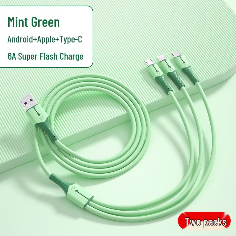 Универсальный многофункциональный кабель для быстрой зарядки 3-в-1 для автомобилей