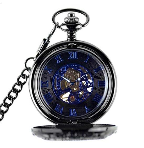 Retro Pocket Watch Automatic Pocket Watch Roman Dial Middle Century Items Unique Birthday Christmas Present Men's