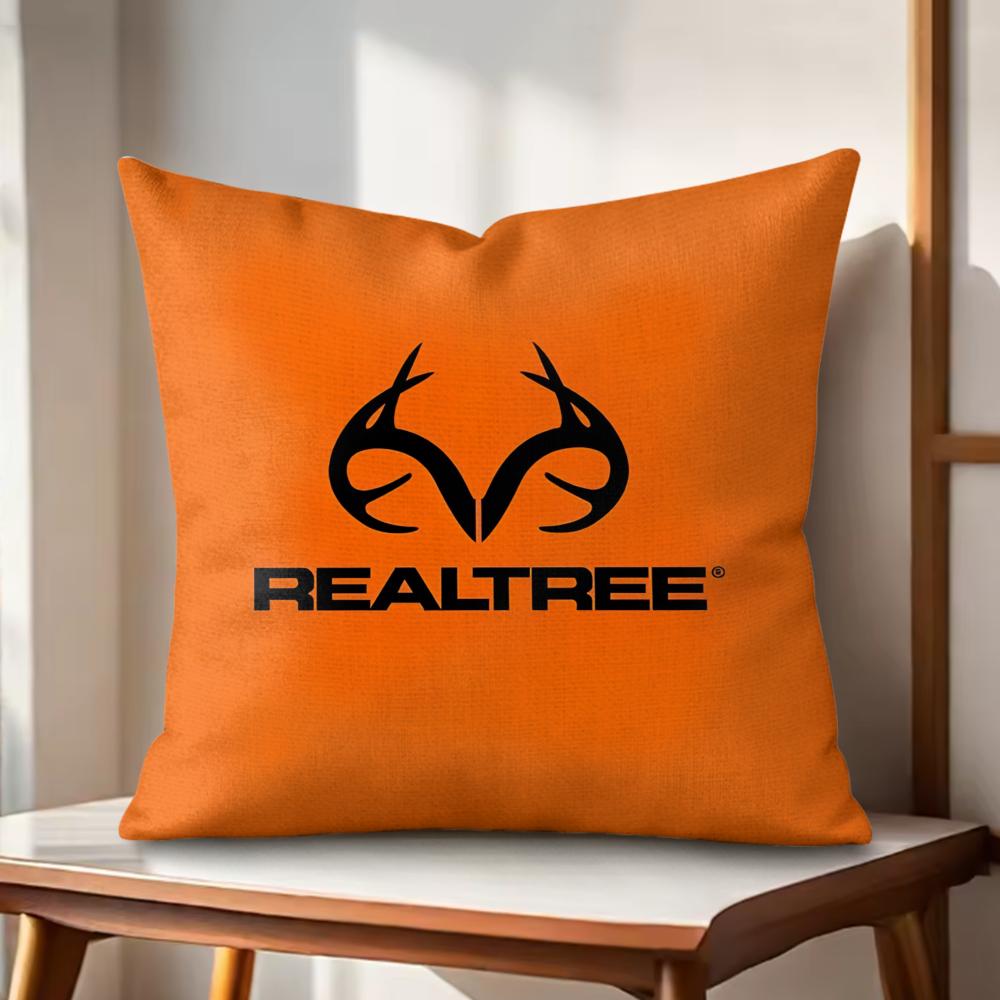 Cool RRealtree Cushion Cover Natural Linen Organic Fabric DoubleSided Printing Couch Pillow Covers Home Decor