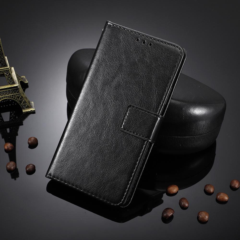 Realme 16 5G Crazy Horse Wallet Flip Case, Black
