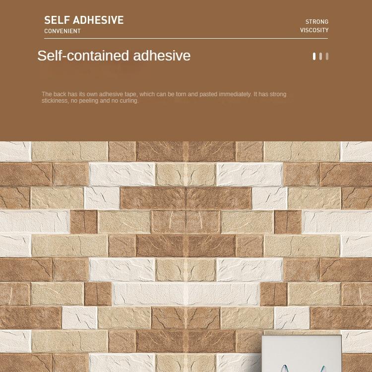 Бесшовные обои для гостиной и спальни с кирпичной стеной(45см*300см)