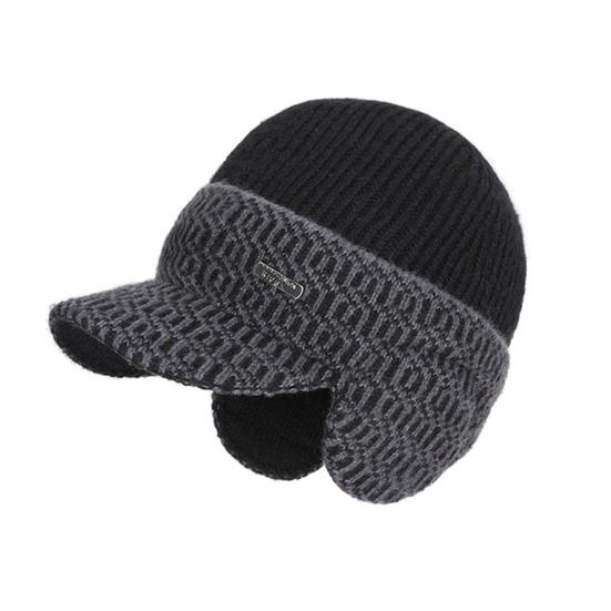 Шапка для верховой езды Мягкая плюшевая внутренняя часть Широкие поля Защищающая уши Вязаная бейсболка Ветрозащитная