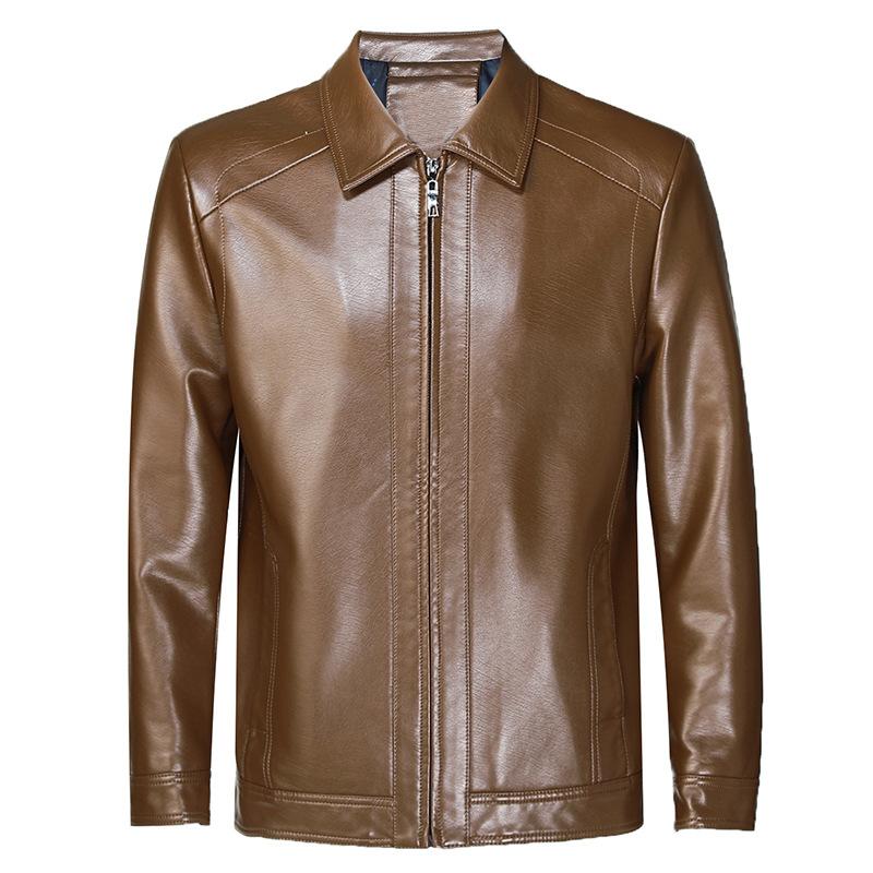 Весна, осень и зима Новая тонкая натуральная кожаная мужская куртка мужская одежда флисовое стеганое пальто красивый топ