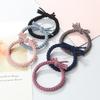 6pcs/set Solid Color Twist Rubber Band Basic Simple Elastic Headband For Thick Hair Girl Women Hair Accessories Scrunchie Holder