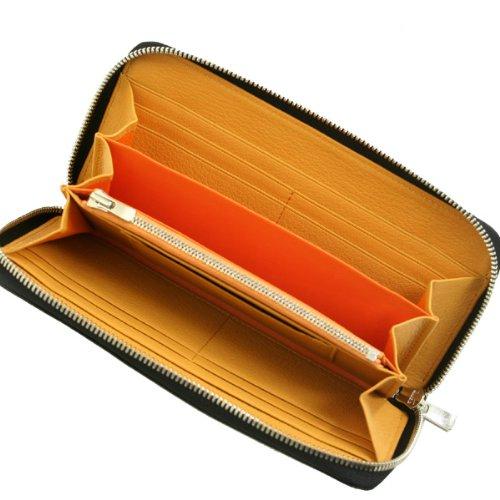 PORTER DOUBLE Длинный кошелек Черный x Оранжевый Сумка Yoshida [Porter] 129-03735 (10)