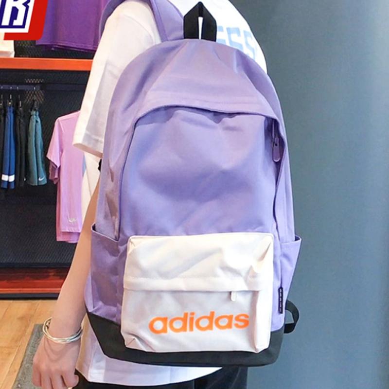 Adidas Рюкзак Neo из полиэстера обычный унисекс фиолетовый/бокситовый коричневый/черный/оранжево-желтый Adidas HC7249