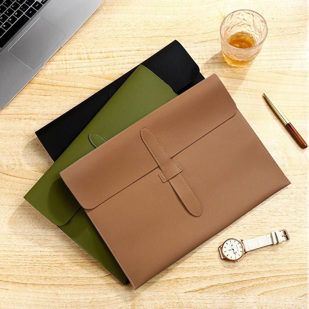 Waterproof Business Leather Document Bag Simple Data Contract Bill File Bag  Office School Supplies