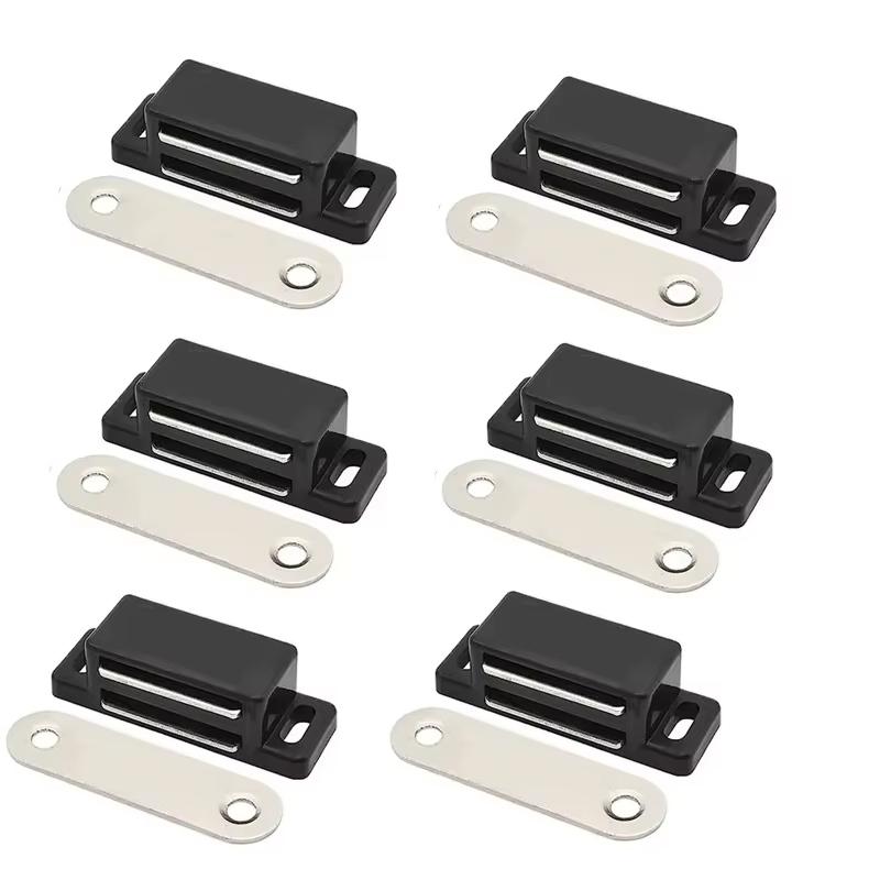 12 Pieces Cupboard Kitchen Furniture Magnetic Cabinet Door Latch Closures White Plastic Strong Powerful Magnet Catch Wardrobes