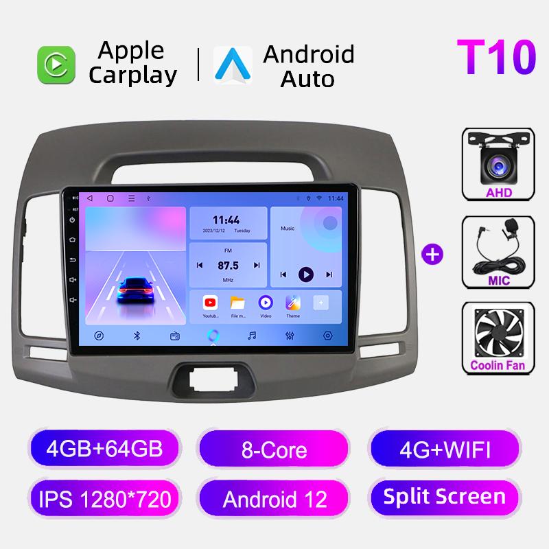 9 Inch Android Navigation GPS For Hyundai Elantra 4 HD 2006-2012 Car Radio Multimedia Video Player Auto Stereo Carplay 4G WIFI