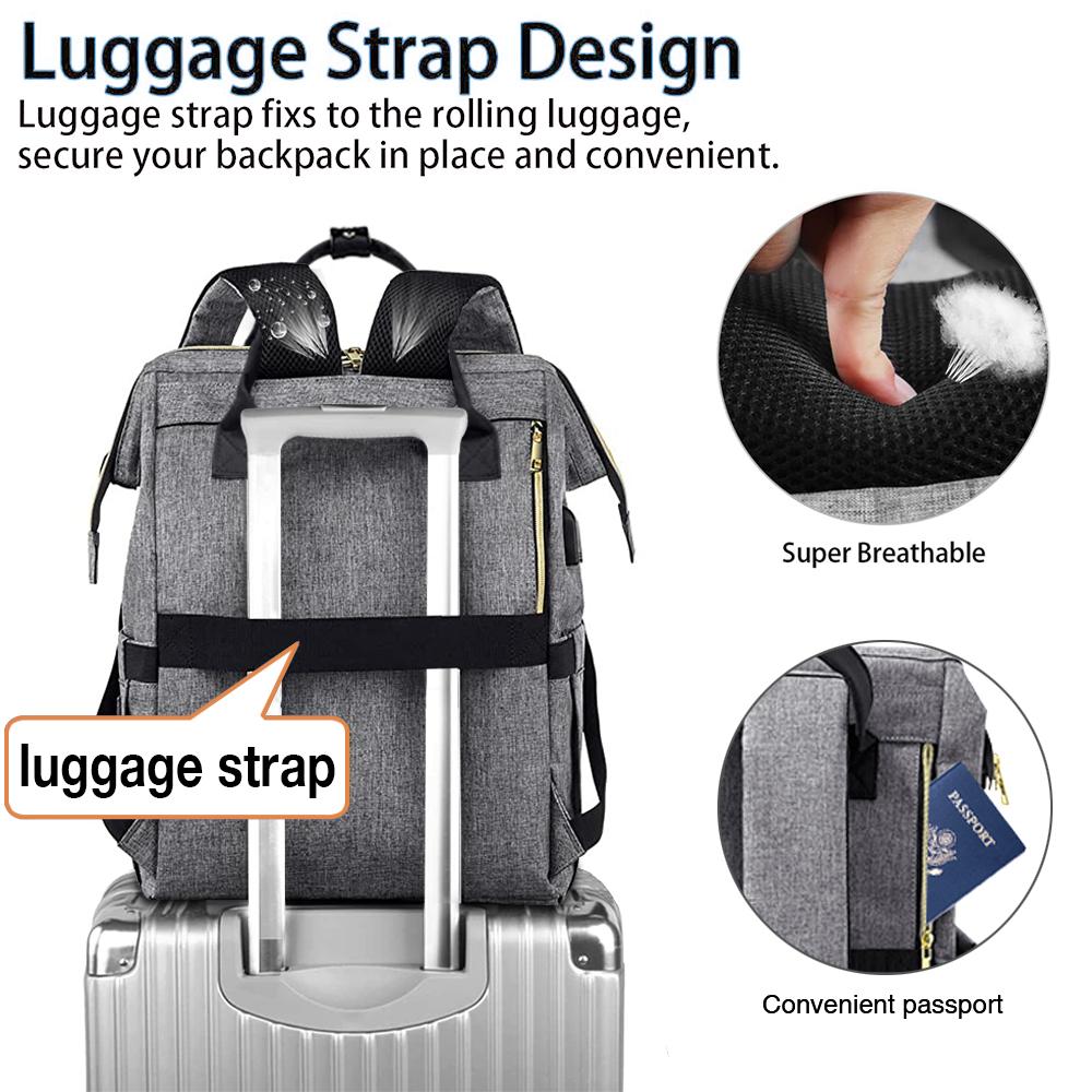 Men Women Fashion Business Computer Backpacks Travel Bags Purse Student Bookbag TeacherWork Backpack with USB Port 15.6-Inch Laptop Bag