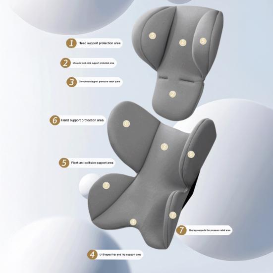 Baby Seat Cushion Infant Car Seat Insert Baby Head And Body Support Cushion Ergonomic Stroller Pad for Newborns Toddlers
