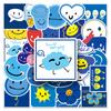 50 синий улыбающееся лицо граффити персонализированный мультфильм милый оригинальный Guka украшение чехол для телефона наклейка на багаж водостойкая