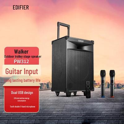 Портативная уличная колонка Edifier PW312, 12 дюймов, штепсель CN (адаптер в комплекте)