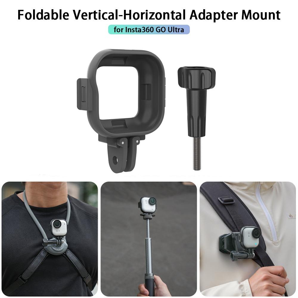 Foldable Vertical Horizontal Frame Cage Protective Housing Mount Bracket For Insta360 GO Ultra Tripod Bike Pole Adapter Action Camera Shooting