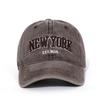 Хлопковая бейсболка New York с эффектом потертости Кепки Для Женщин Мужчин Ретро Вышивка Букв Snapback Кепки Козырек от Солнца Хип-Хоп Кепка Отца Кепка