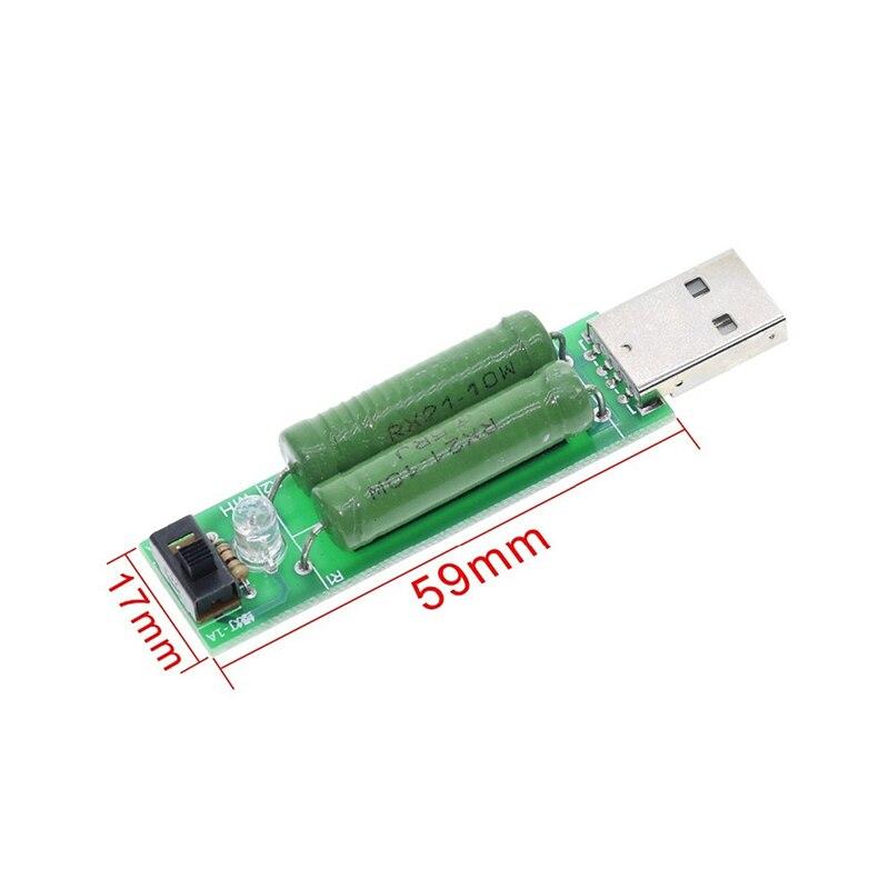 USB-порт, мини-разрядный резистор, цифровой измеритель напряжения тока, тестер 2A/1A с переключателем, 1A, зеленый светодиод/2A, красный светодиод
