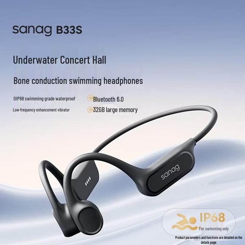 Спортивные наушники SANAG B33S-32G IP68 с костной проводимостью