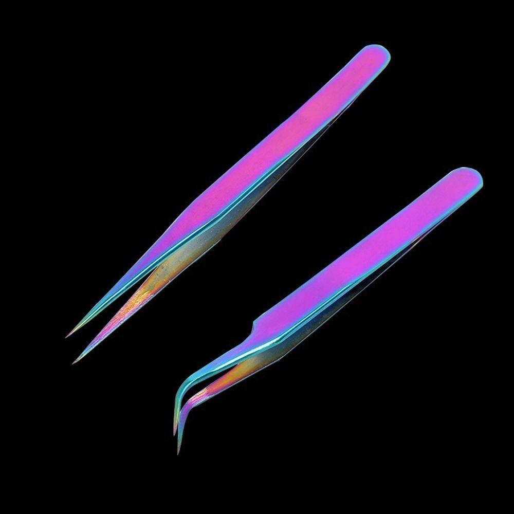 Straight  Nail Art Supplies Eye Lashes Tweezer Extension Tools False Eyelashes Clip Applicator