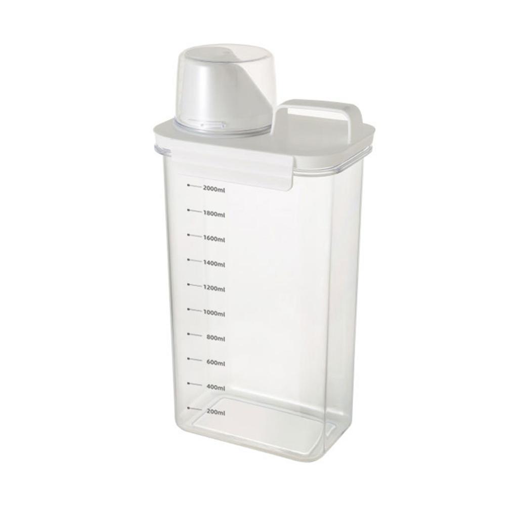 Легкий в использовании контейнер для стирального порошка Универсальная мерная чашка Банка для хранения Практичный контейнер для хранения продуктов Герметичный контейнер