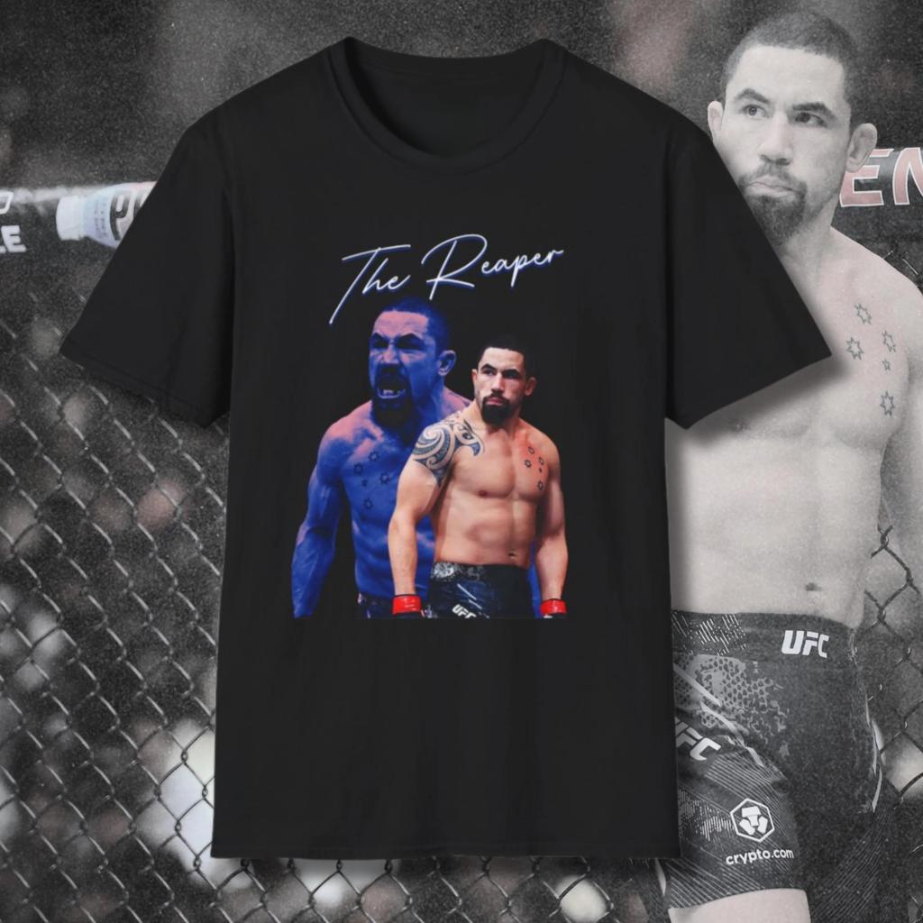 2026 Лето UFC Роберт Уиттакер Боевая Графическая Футболка Женская Спортивная Хлопковая Короткий Рукав Свободная Повседневная Фитнес Рубашка Унисекс