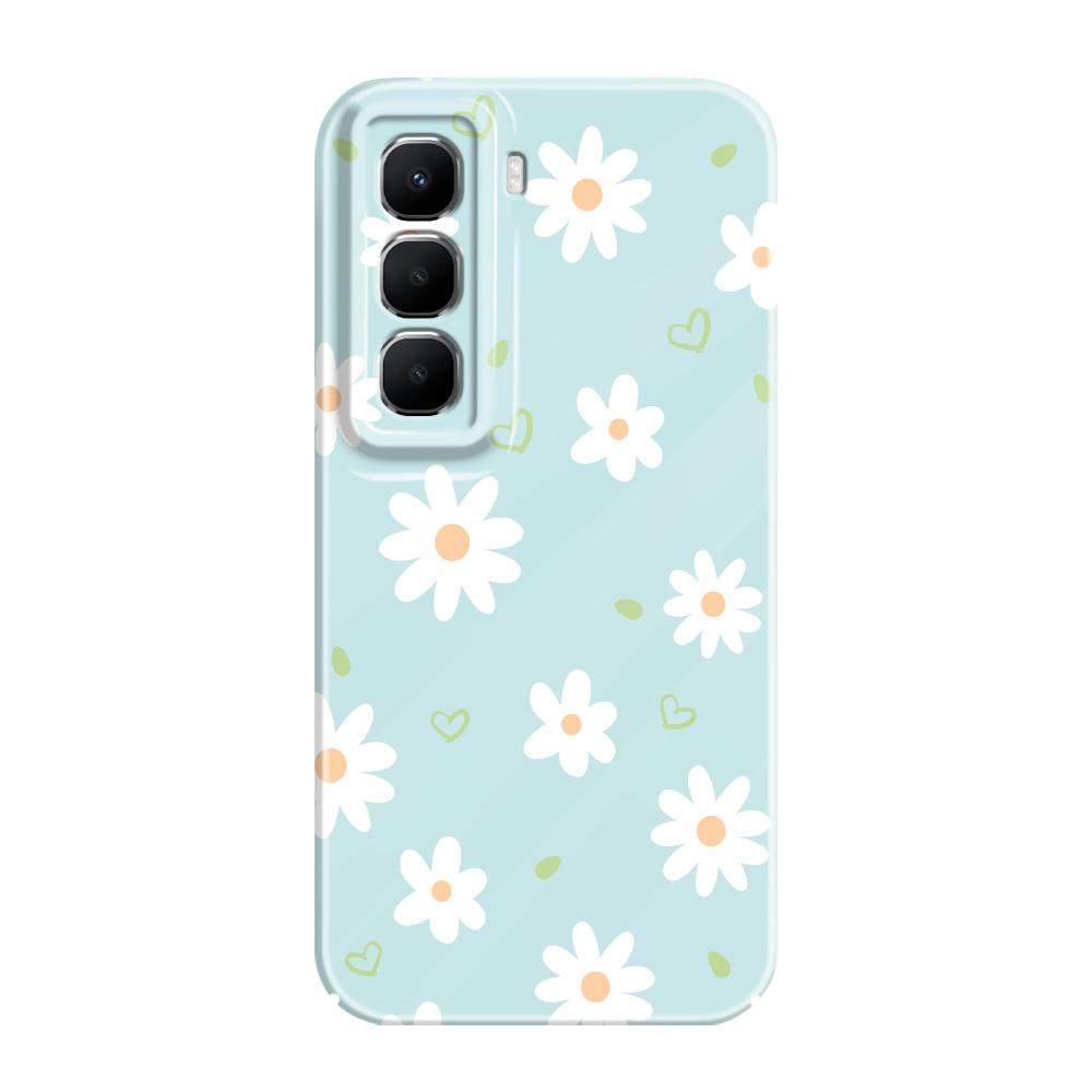 Нежный чехол- Daisy для Infinix Hot 60 60I 40 30I 12 10 Note 50 30 Pro Plus Play 4G 5G Пленка Жесткая Крышка