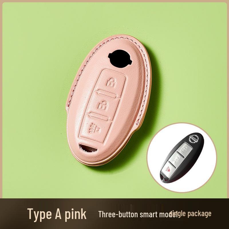 Ключница из коровьей кожи растительного дубления для ключа от автомобиля New Sylphy Murano, ручная работа, дизайн с пряжкой для мужчин