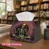 1pc, 2D Flat Printing, Tissue Box The Skeleton Pattern Meditation Napkin Dispenser, Suitable for Home, Car, And Outdoor Gatherings, Tissue Decoration
