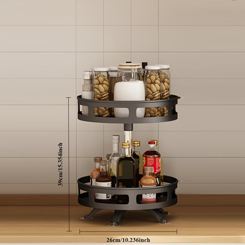 1 комплект, вращающаяся на 360 градусов подставка для специй, многослойный органайзер для поворотного стола с подшипником из нержавеющей стали для кухни, ванной комнаты, балкона, туалетного столика