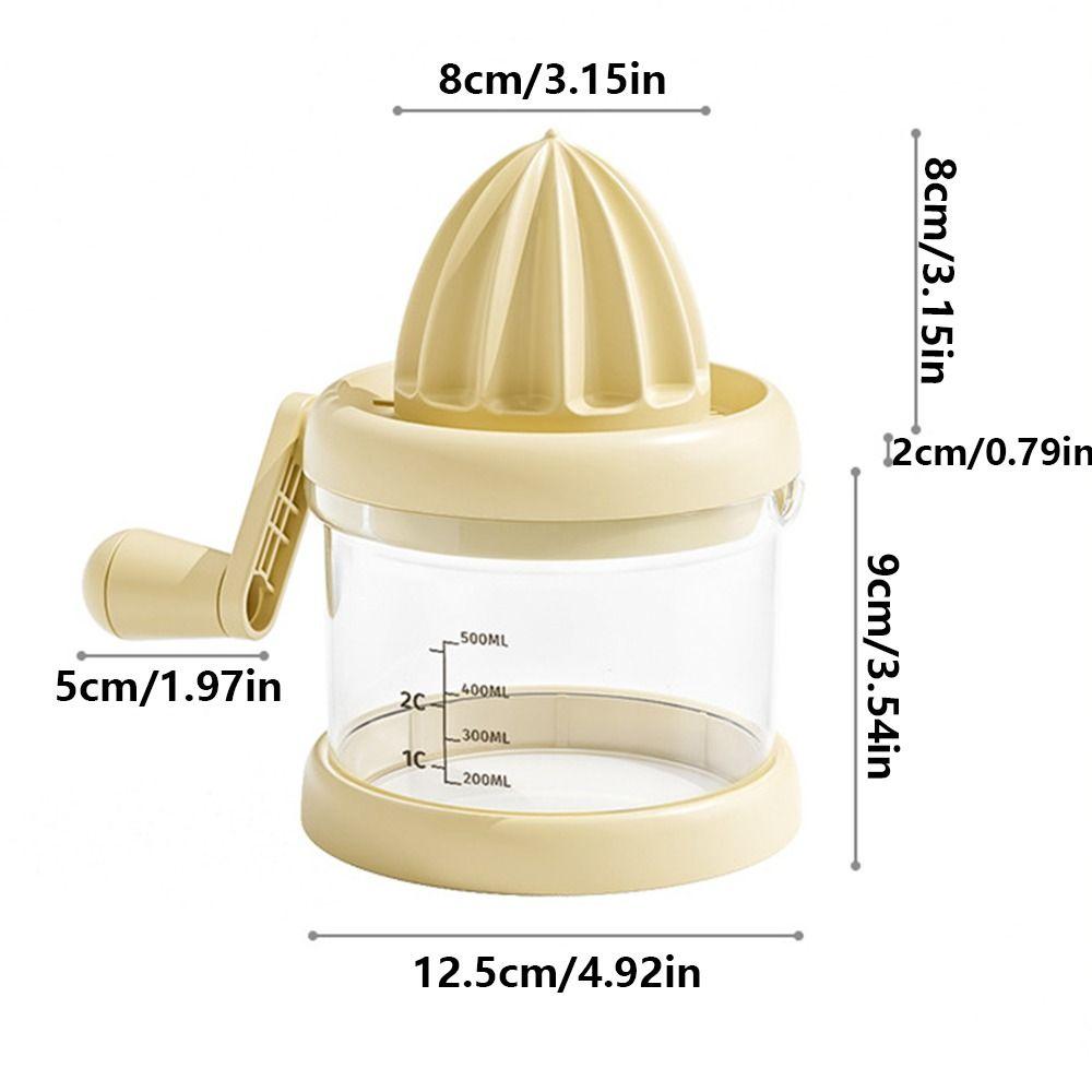 Scale Measure Hand Press Squeezer Transparent Fruit Residue Separator Citrus Press Home Use