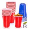 16 Oz Plastic Party Cups In Red Or Blue 16 Pack Cups for Beer Pong Game Drinks, Soda, Punch, Barbecue, Cola Or Water Disposable