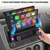 1DIN 7-дюймовый MP5 Радио Плеер FM AM RDS Автоматически Выдвижной Экран Беспроводной Carplay Android Auto Мультимедиа USB Type-C Автомагнитола