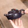 220ml Aesthetic Yixing Purple Clay Teapots Handmade Coin  Large Caliber Pot Raw Ore Dragon's Blood Sand Kettle Zisha Tea Set