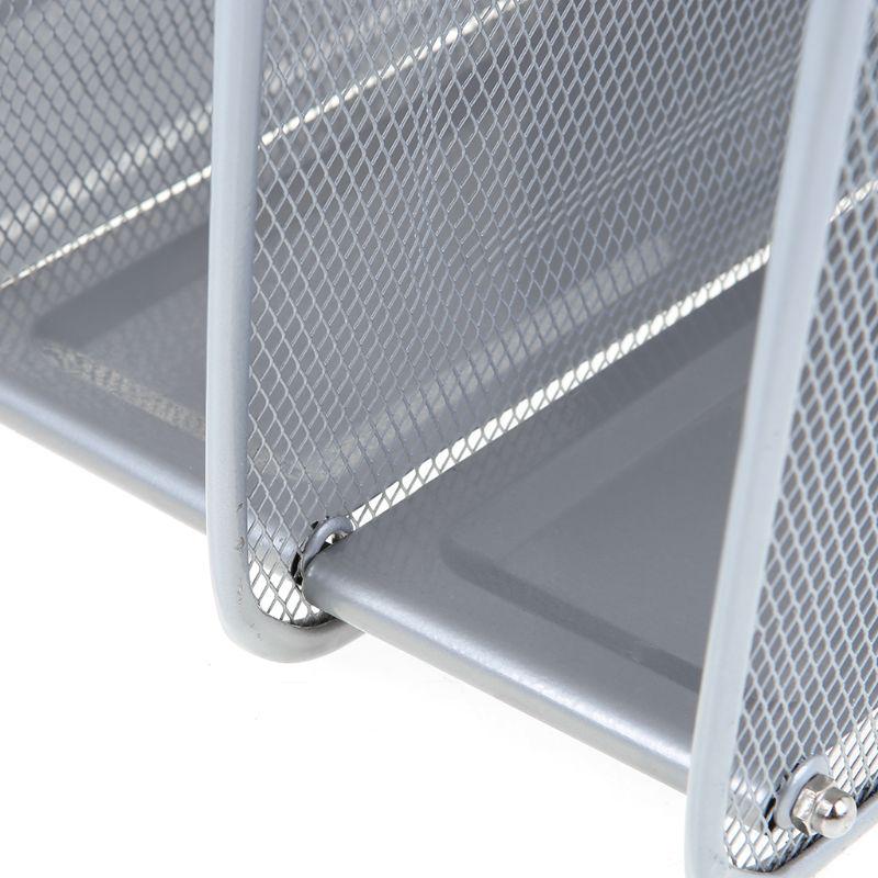 3-колонная металлическая сетчатая полка для документов, держатель для файлов, лоток для писем, журналов и бумаги