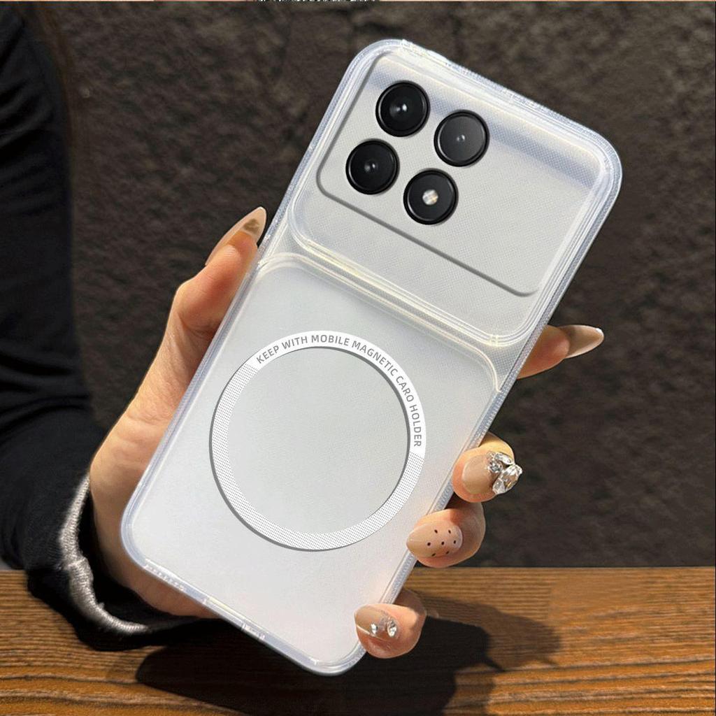 Магнитный чехол из ТПУ с металлическим покрытием для Xiaomi POCO F8 Pro, F6 Pro, ударопрочный, матовый, мягкая крышка