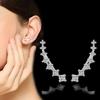 Zirconia Earrings Silver Needle Clip-on Women's Earrings
